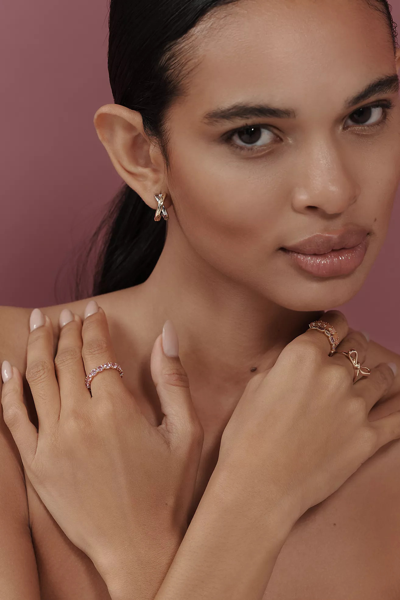 Twisted Mixed Metal Huggie Hoop Earrings | Anthropologie (US)