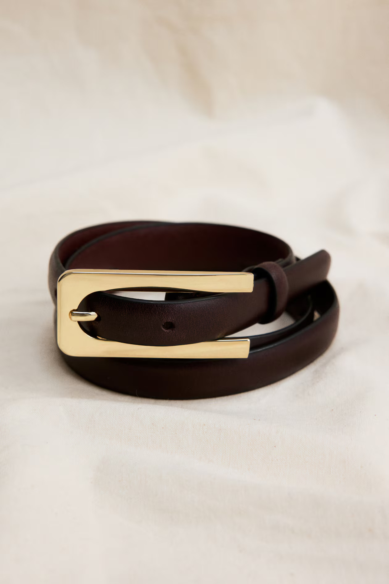 Leather belt - Burgundy - Ladies | H&M GB | H&M (UK, MY, IN, SG, PH, TW, HK)