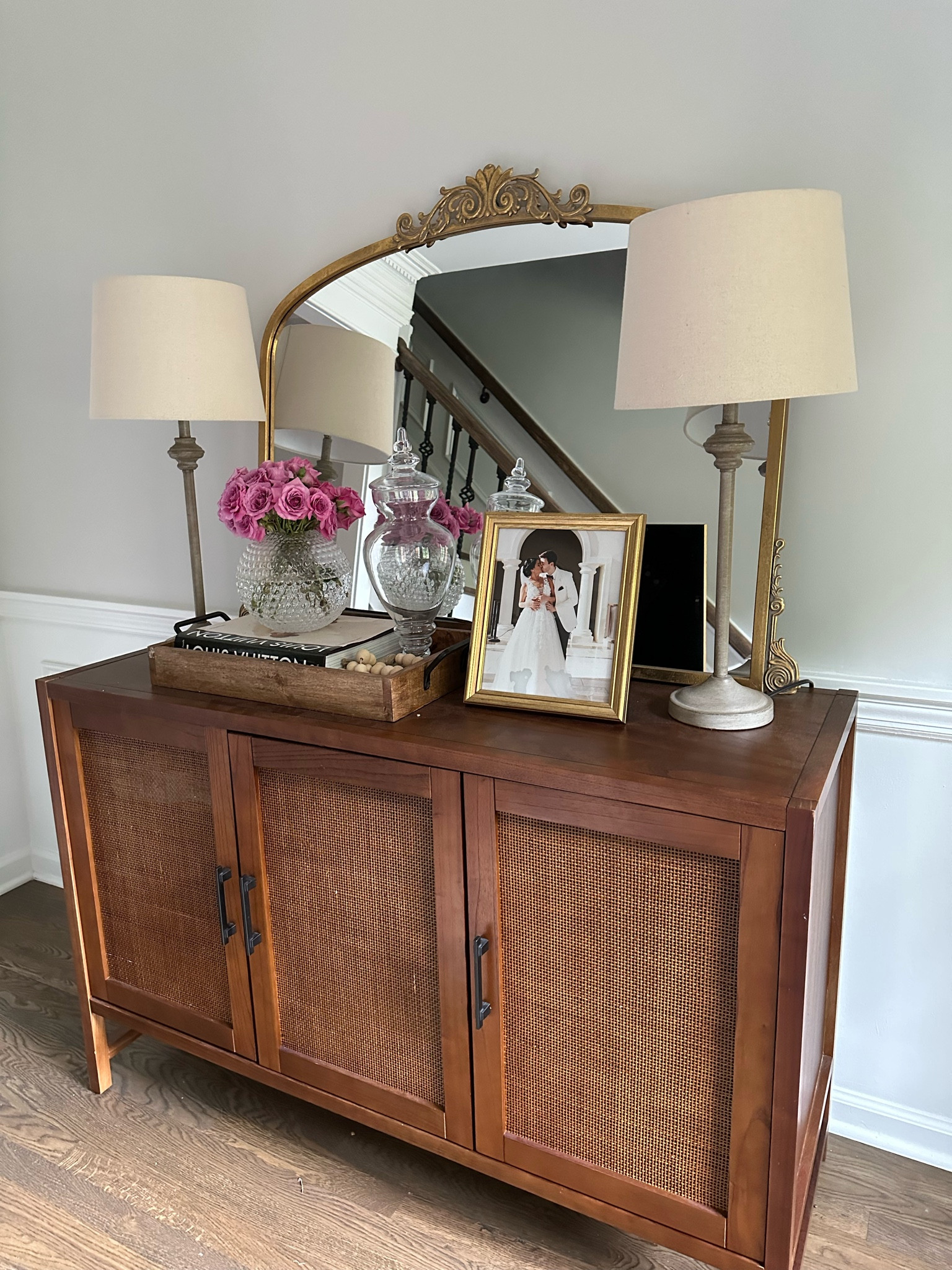 Amazon glass round vase 
Tv console 
Entry table target 
Farmhouse lamp set 


#LTKhome #LTKunder50 #LTKunder100