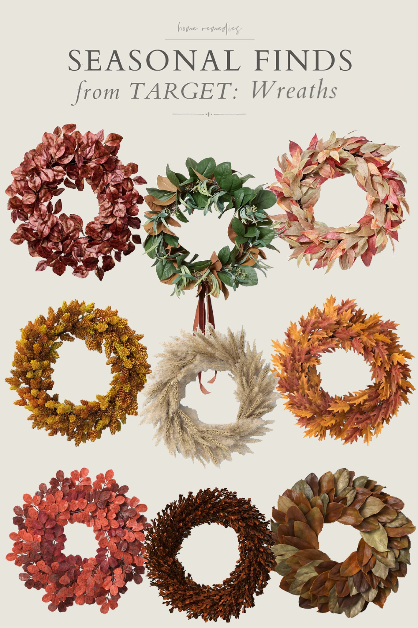 I've gathered some of my favorite, affordable fall wreaths from Target! They're all soooo pretty but the magnolia wreath with the ribbon is definitely my favorite! Target, Threshold, fall, autumn, wreath, seasonal home decor, Hearth and Hand

#LTKStyleTip #LTKSeasonal #LTKHome