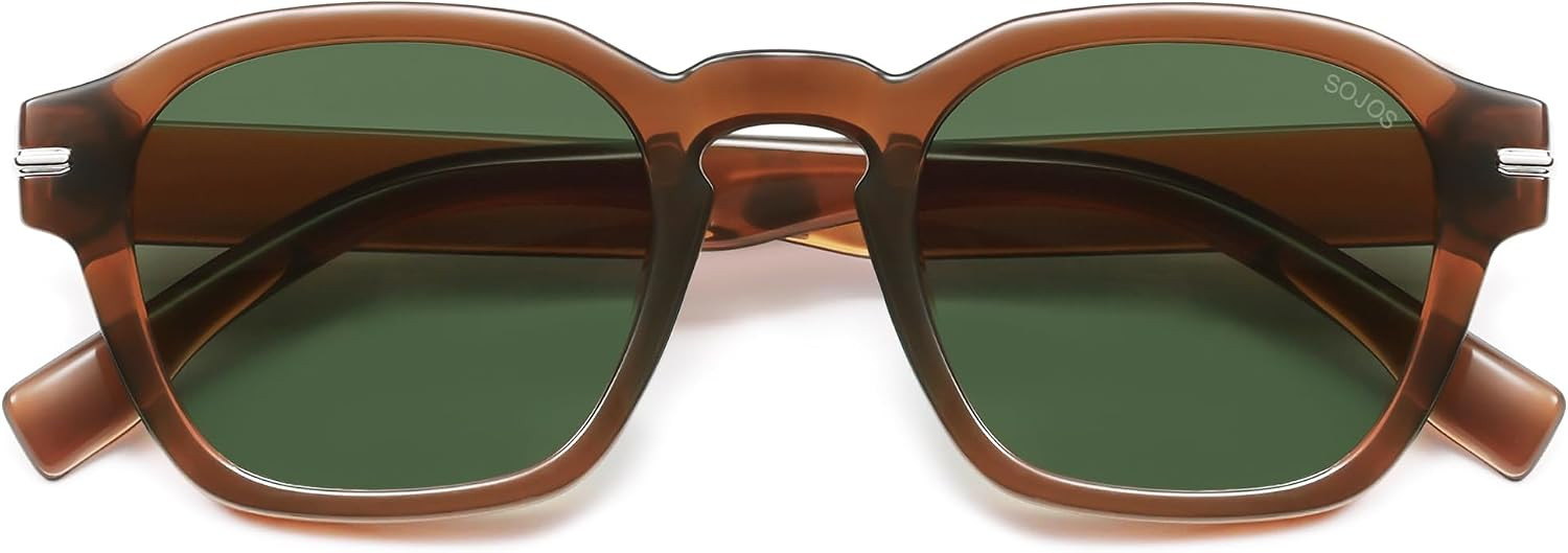 SOJOS Retro Square Polarized Sunglasses Men Trendy Womens SJ2382 | Amazon (US)