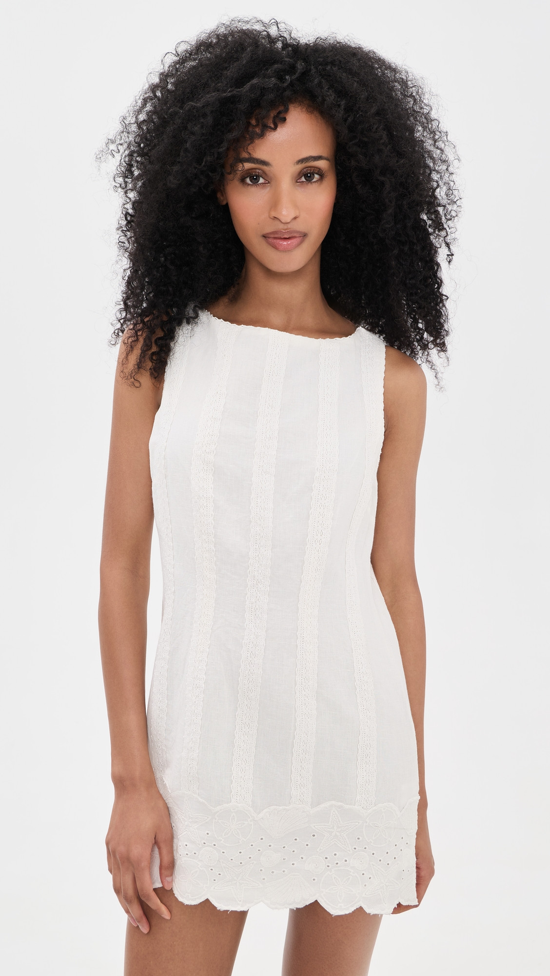 Show Me Your Mumu Ciao Mini Dress White Eyelet Embroidery XS | Shopbop