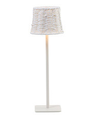 14x4.5 Wicker Shade Rechargeable Tabletop Lamp | TJ Maxx