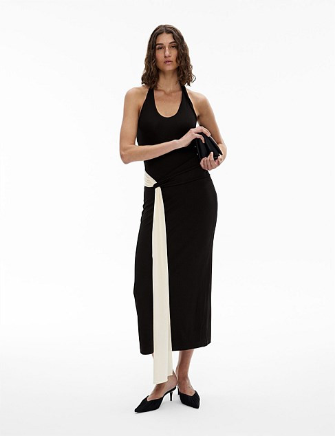 Contrast Drape Dress | David Jones (Australia & New Zealand)