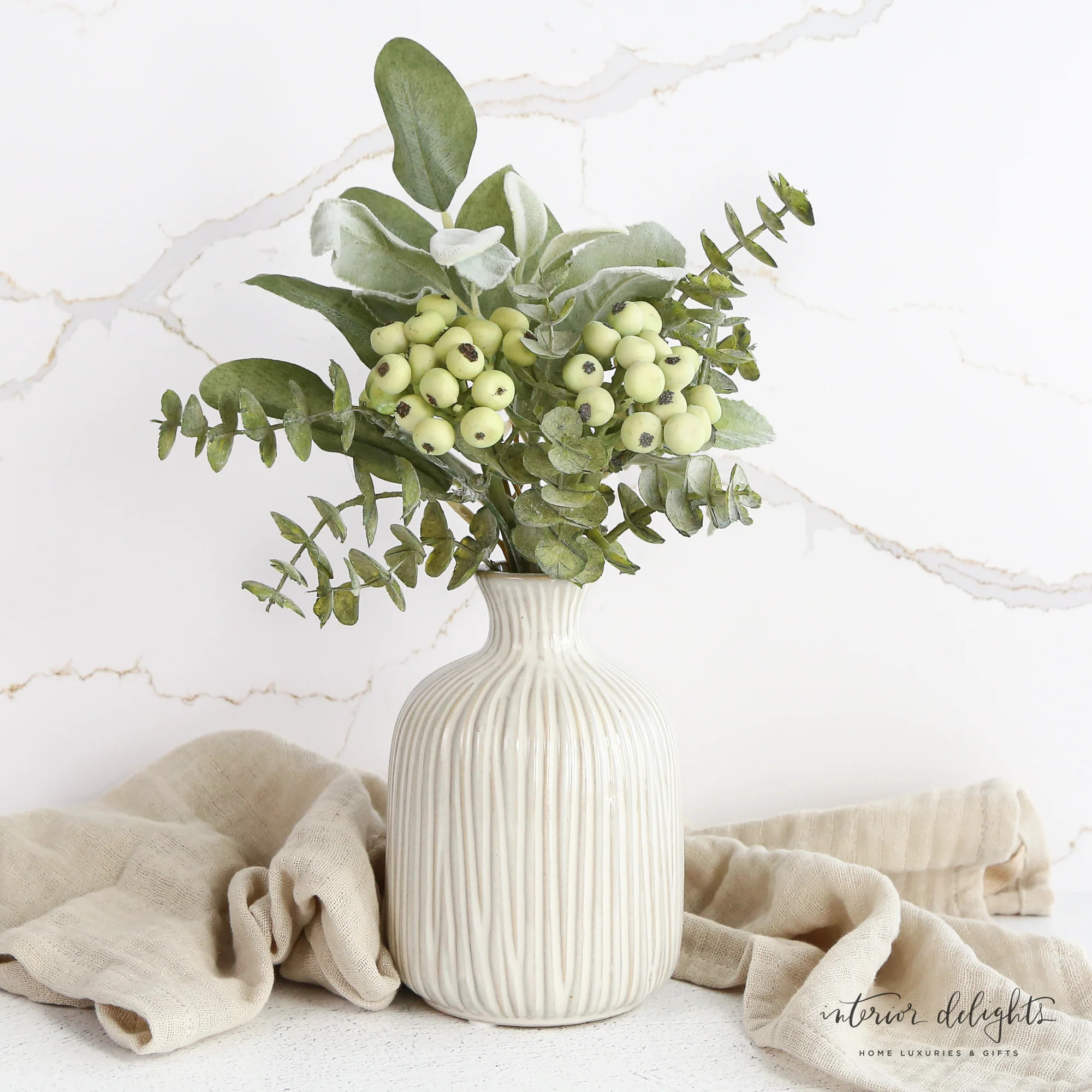 Mixed Green Foliage with Berries Bundle | Interior Delights
