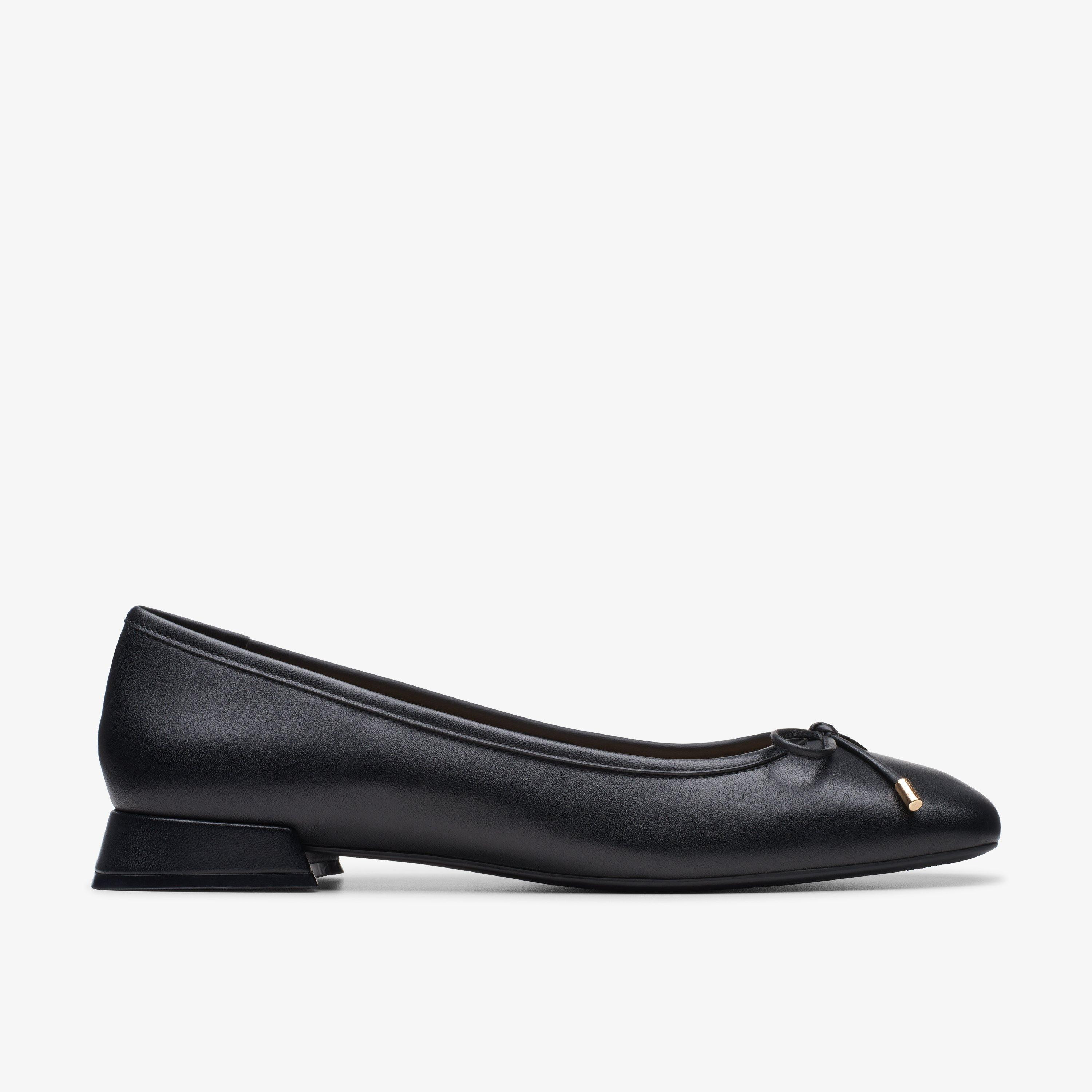 WOMENS Ubree 15 Step Black Leather Ballerina Shoes | Clarks US | Clarks (US)