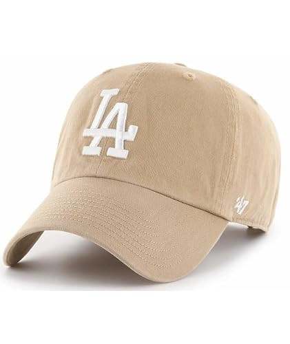 47 Brand Los Angeles Dodgers Clean Up Baseball Cap, Khaki, One Size | Amazon (US)