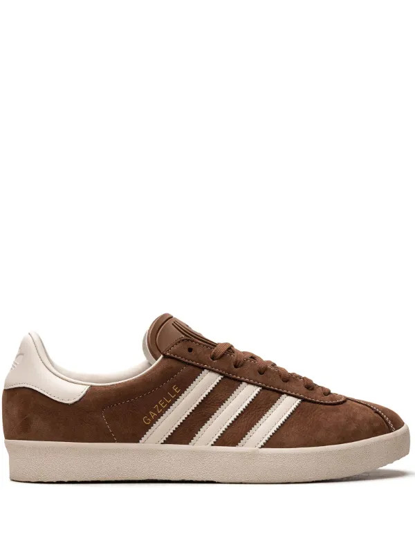 Adidas Gazelle 3-Stripes Leather Sneakers | Brown | FARFETCH AU | Farfetch Global