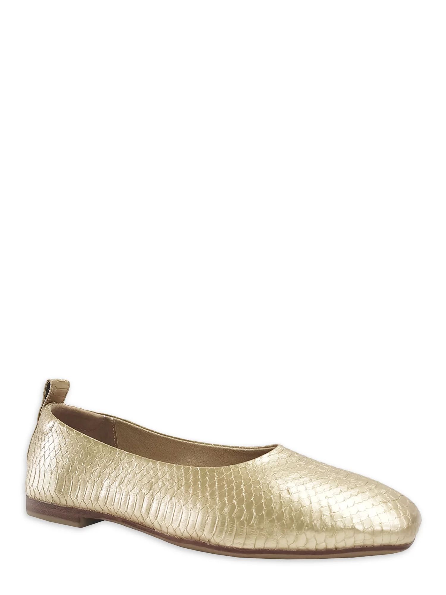Time and Tru Women's Square Toe Ballet | Walmart (US)