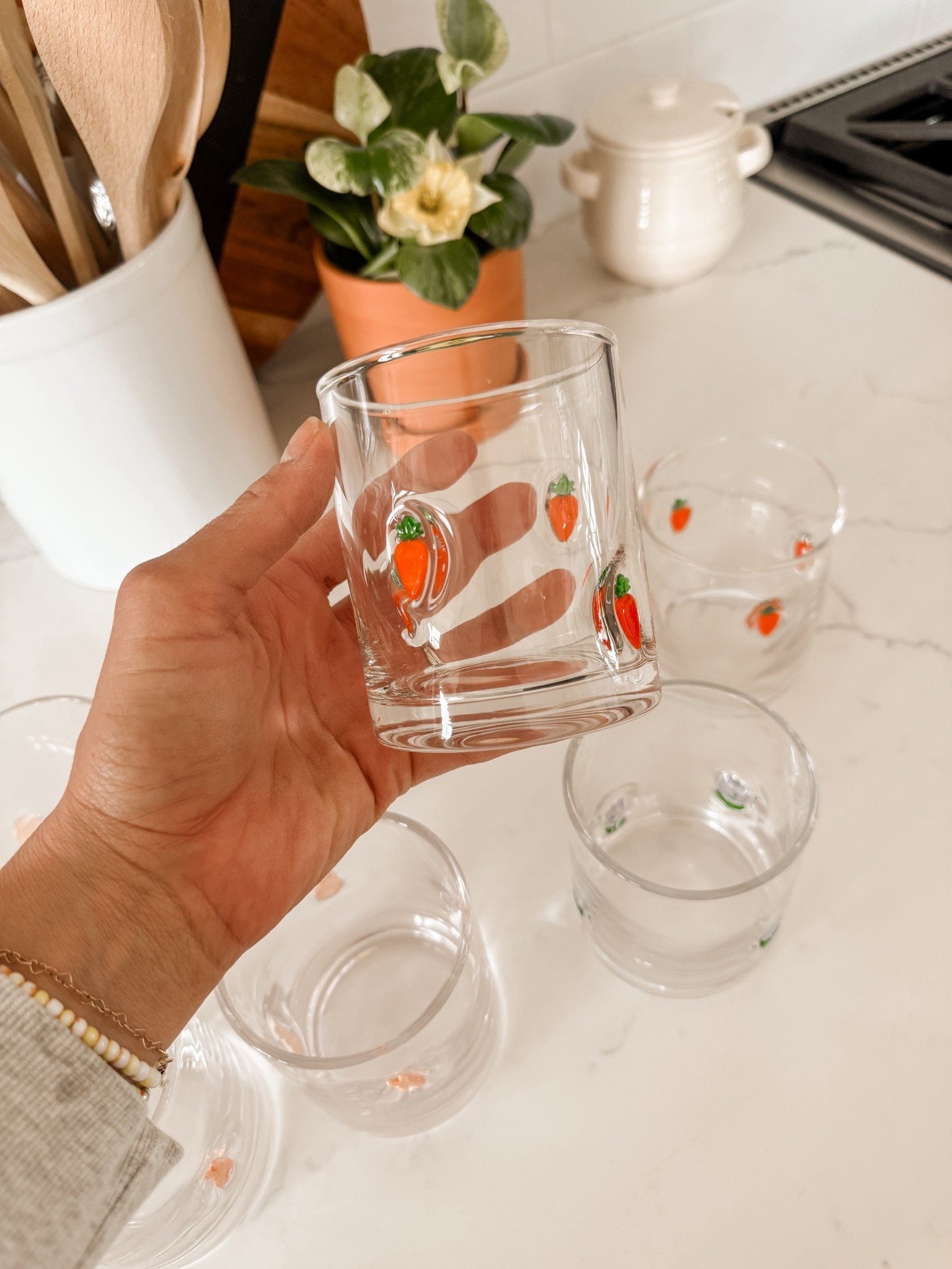 Love these spring juice glasses from Walmart!! They come in a set or 2 for under $20. Total Anthropologie dupe 👏🏻👏🏻 

#LTKstorytime #LTKmorningroutine #LTKHome