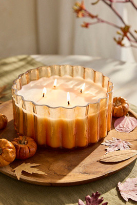 Linnea Luster Candle, Harvest Pumpkin in Orange, Size: Large at Terrain | Terrain