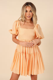Brianna Tie Back Mini Dress - Orange | Petal & Pup (US)