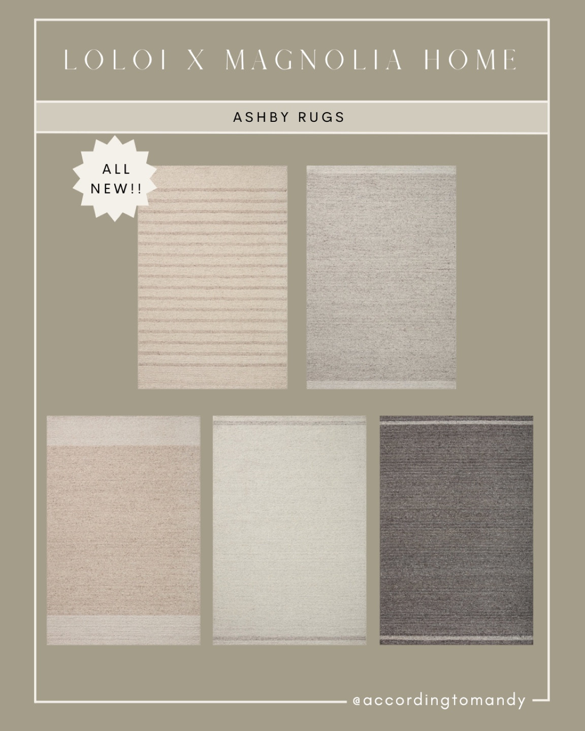 Loloi x Magnolia Home with Joanna Gaines 

NEW RUGS 

#LTKhome #LTKFind