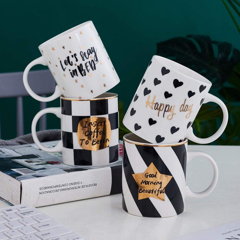 Set of 4 porcelain Love Inspirational Coffee Or Tea Mug set Gift Set - Him And Her Gifts | Walmart (US)