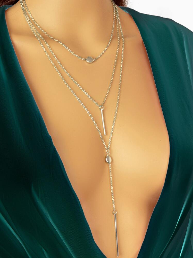 1pc Fashionable Minimalist Multi-Layer Chain Necklace | SHEIN