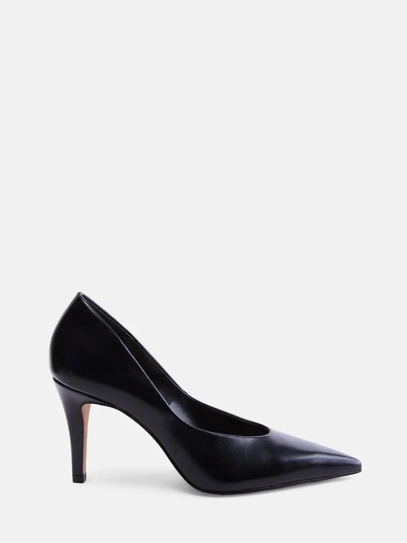 Free Assembly Women's Faux Leather Pointed Toe Pumps | Walmart (US)