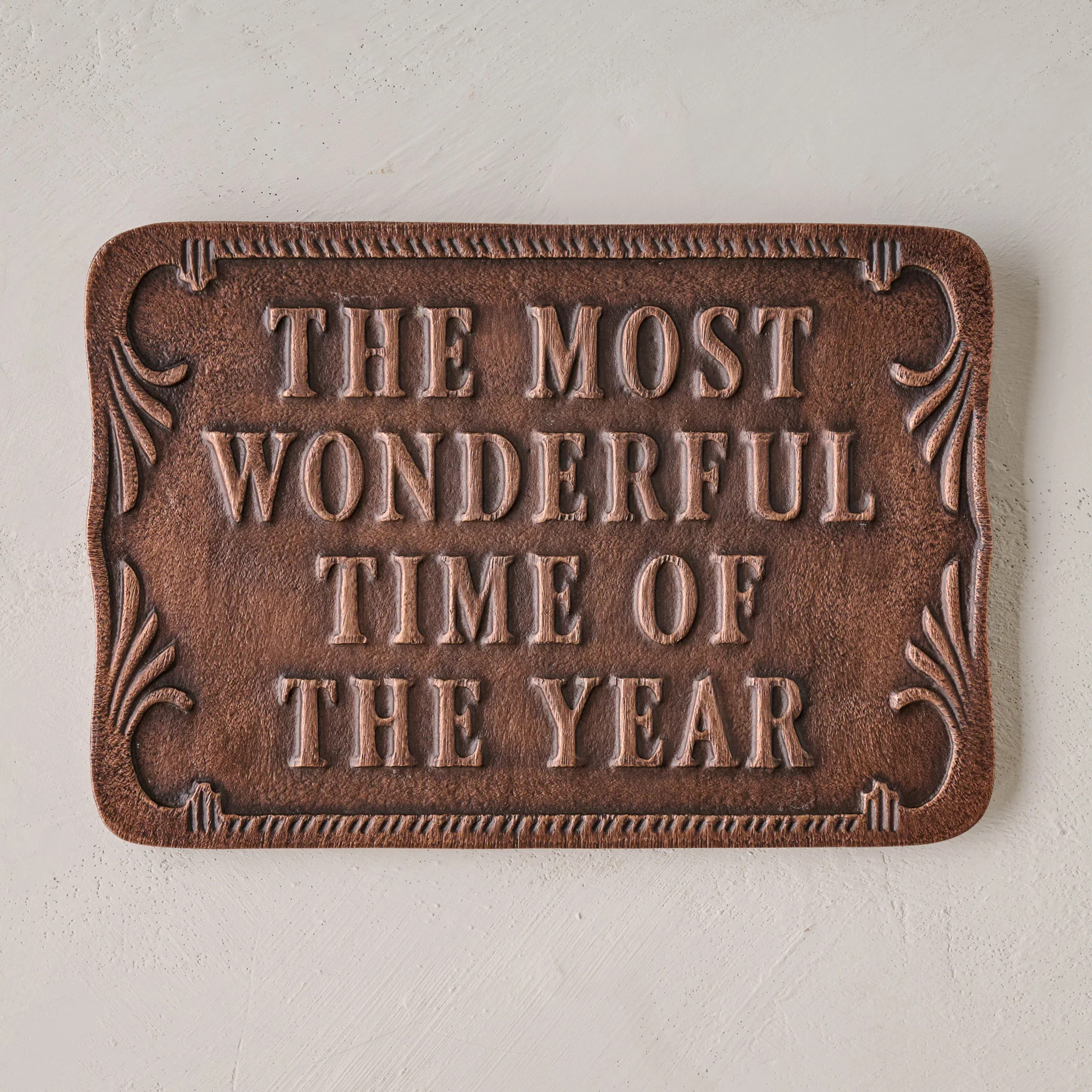 The Most Wonderful Time of the Year Metal Wall Plaque | Magnolia