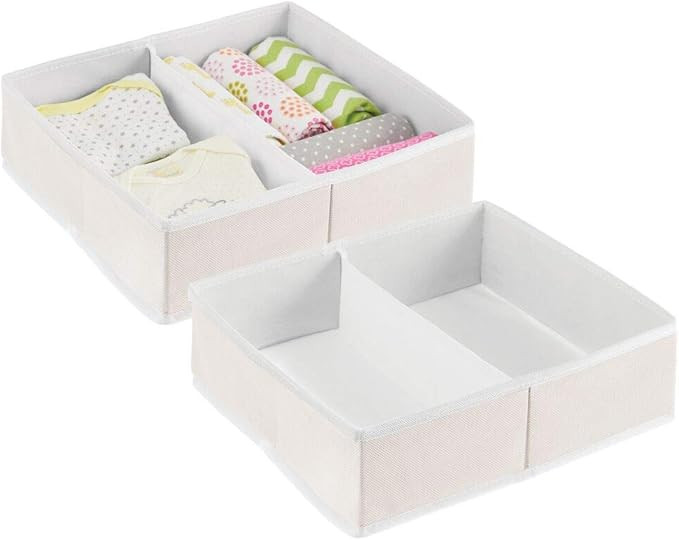 mDesign Soft Fabric Dresser Drawer and Closet Storage Organizer Bin for Child/Kids Room, Nursery,... | Amazon (US)