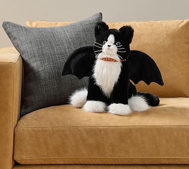 Boo the Bat Wing Cat Shaped Pillow | Pottery Barn (US)