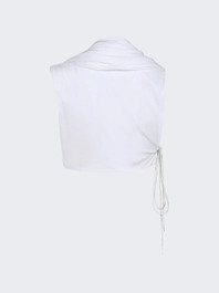 Interlock Jersey Drape Top White  | The Webster | The Webster