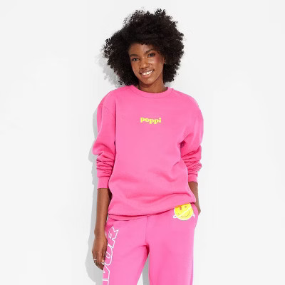 Adult Poppi Forever Icon Graphic Sweatshirt - Pink M | Target