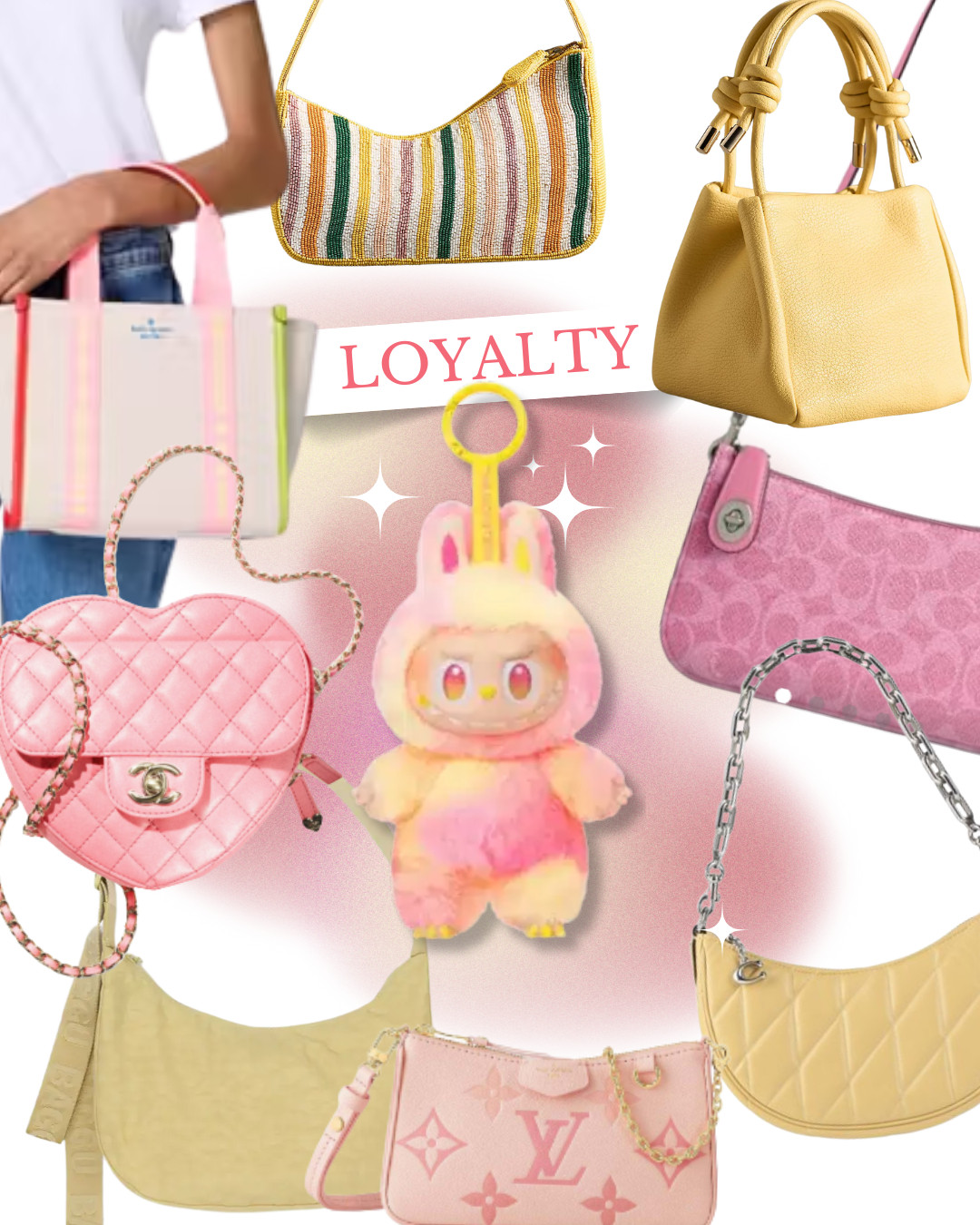 this labubu gives pink lemonade energy, so i tried to match with cutesy pinks and yellows, that give off a summer vibe! 💖 

 #LTKSummerEdit #LTKSeasonal #LTKItBag