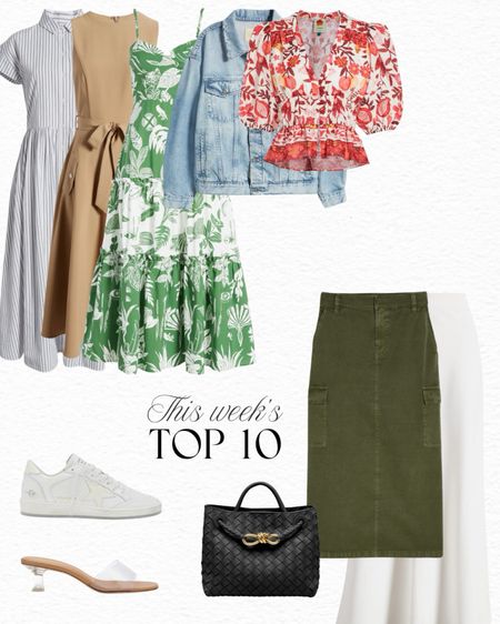This week’s top 10 best sellers! Featuring gorgeous dresses perfect for spring & summer weather. I am totally skirt obsessed right now and I love this white Halogen skirt for under $100.

#LTKworkwear #LTKover40 #LTKxMadewell