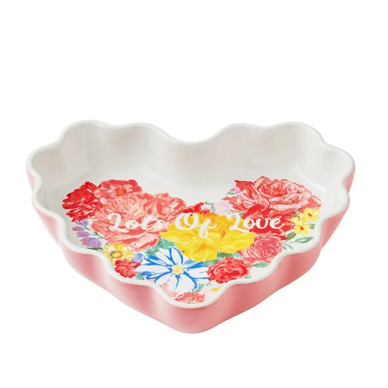 The Pioneer Woman Heart Shaped Ceramic Baking Dish, 9.65 in x 7 in - Walmart.com | Walmart (US)