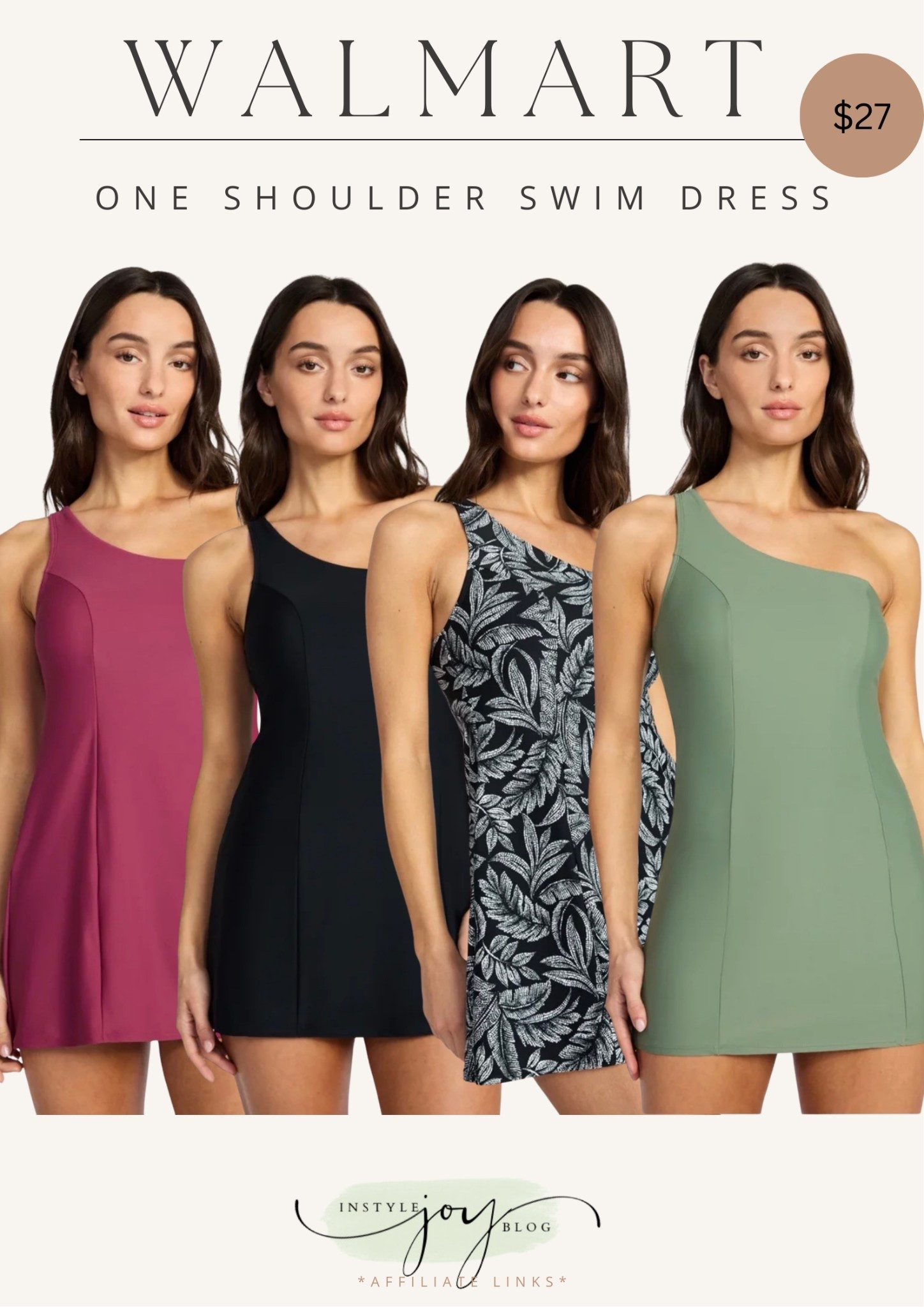Walmart Time and Tru Women's and Women's Plus Size One Shoulder Swim Dress, Sizes XS-3X

#LTKOver40 #LTKTravel #LTKSeasonal