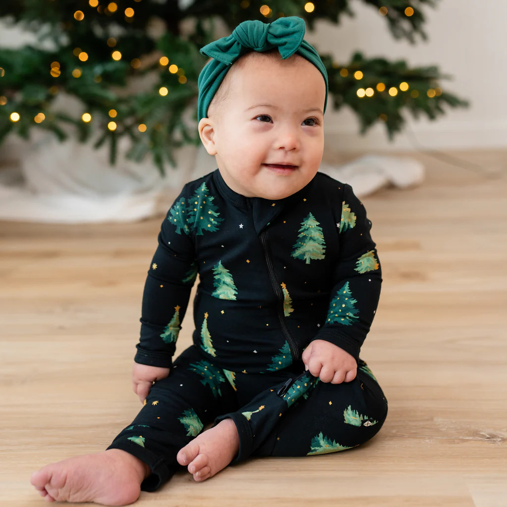 Zippered Romper in Twinkle Tree | Kyte Baby
