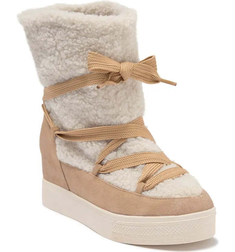 Faux Shearling Lace-Up Boot | Nordstrom Rack