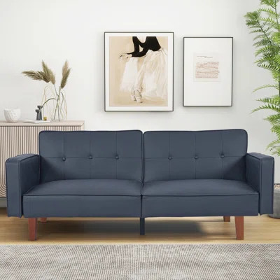 Futon Sofa Bed, Convertible Fabric Futon Couch Bed, Loveseat Sleeper Sofa, Daybed for Living Room, Apartment, Office | Wayfair North America