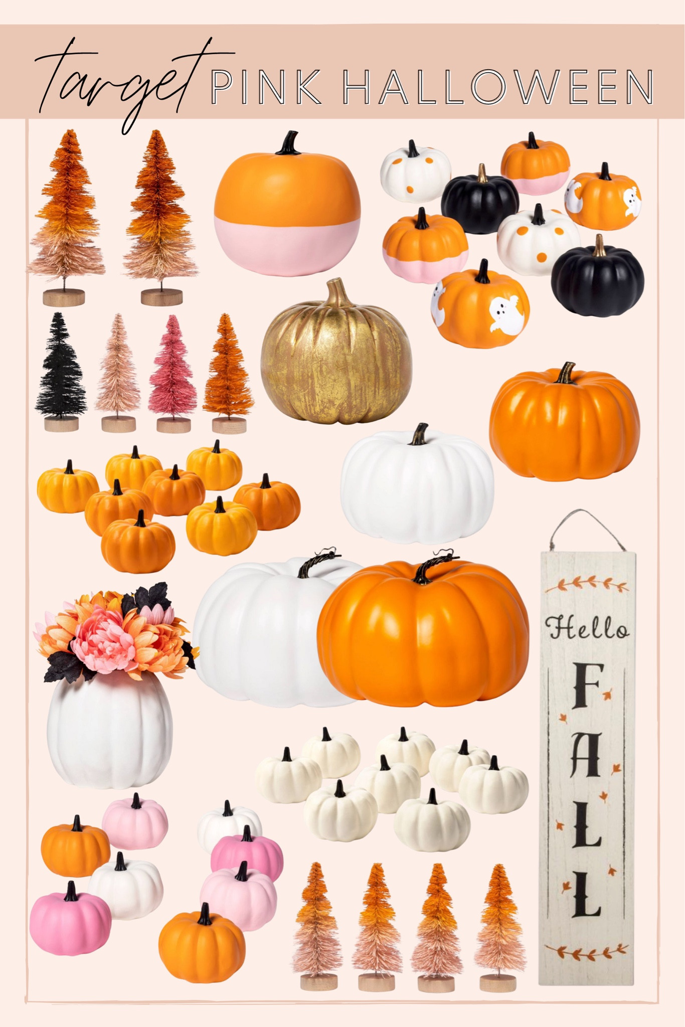 Target pink Halloween, pink pumpkin, gold pumpkin, cute Halloween 

#LTKSeasonal #LTKhome