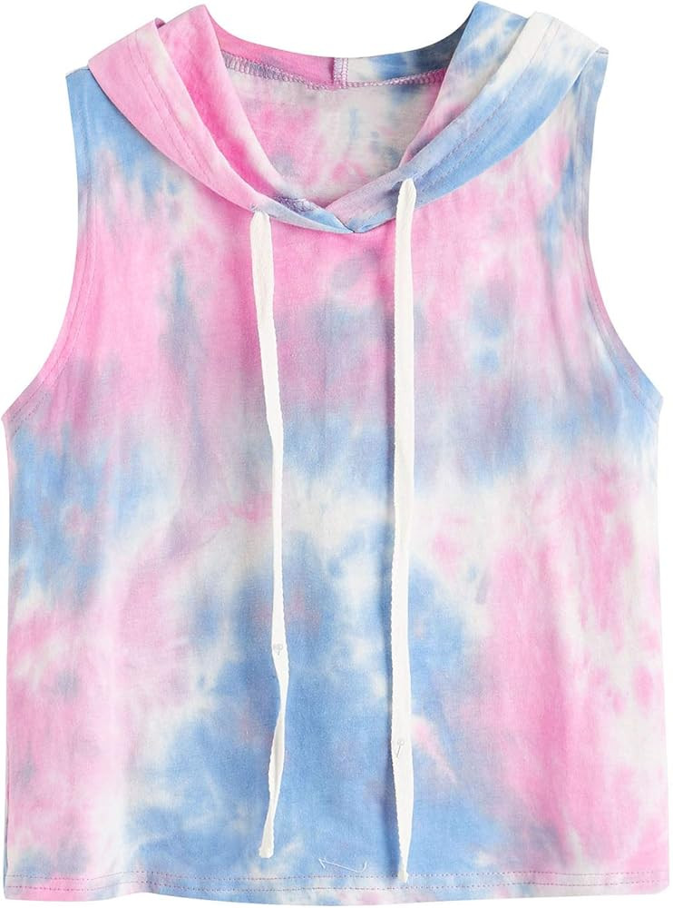 Women's Summer Sleeveless Hooded Crop Tank Top T-Shirt | Amazon (US)