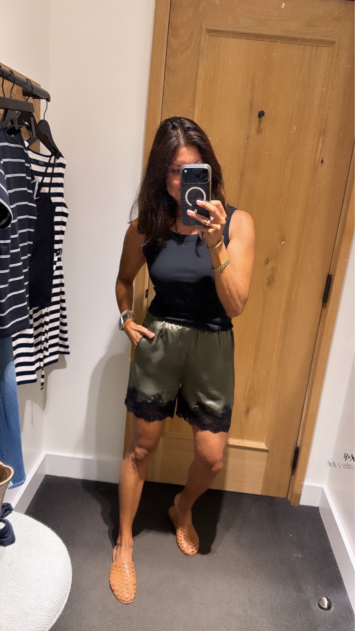 Really like these shorts - they also had pockets and a longer length 

Xs in shorts. 
Xs in top 

@jcrew

#LTKSeasonal #LTKOver40 #LTKPetite
