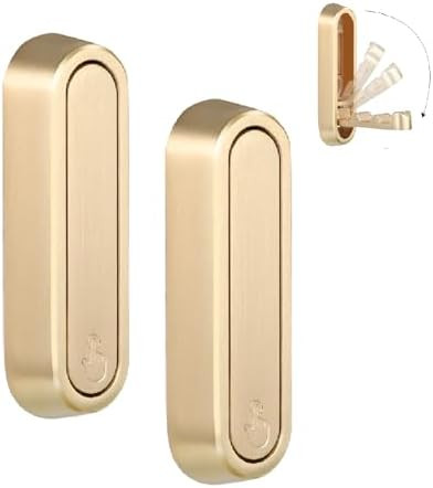 Folding Coat Hooks, 2 Pcs Foldable Gold Wall Hooks Heavy Duty Foldable Hook Bathroom Towel Hooks ... | Amazon (US)