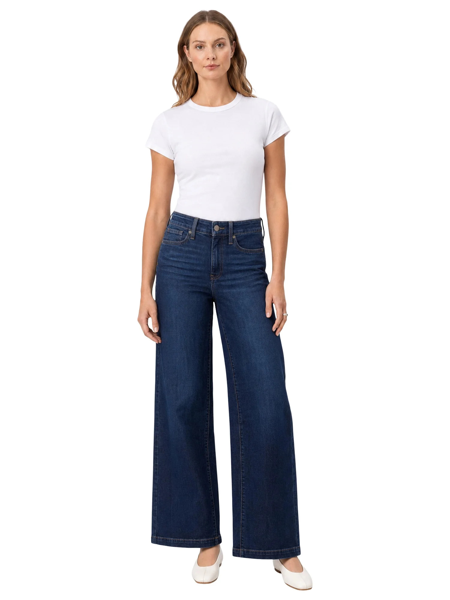 NYDJ Women’s Teresa Wide Leg Jean, Sizes 2-24, featuring Lift Tuck® Technology | Walmart (US)