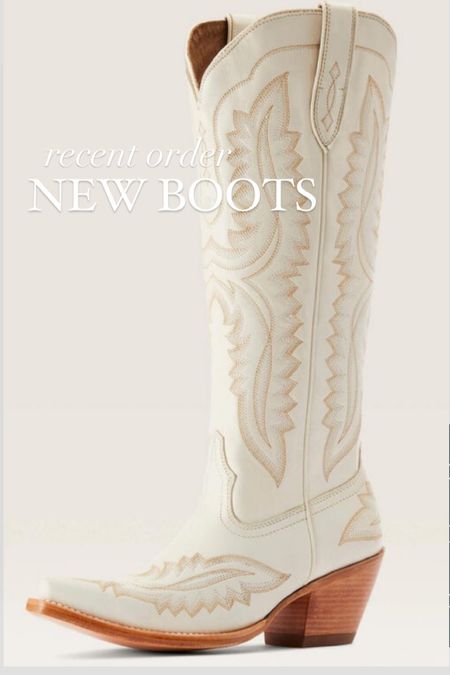 new cow girl boots! 
recent order
western outfit 
white cow girl boots

#LTKSeasonal #LTKGiftGuide #LTKHolidaySale