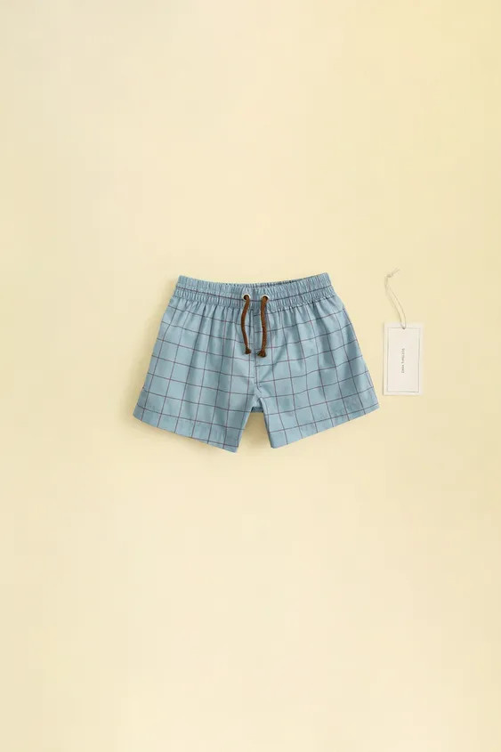 2-6 YEARS/ GINGHAM SWIM SHORTS | Zara US