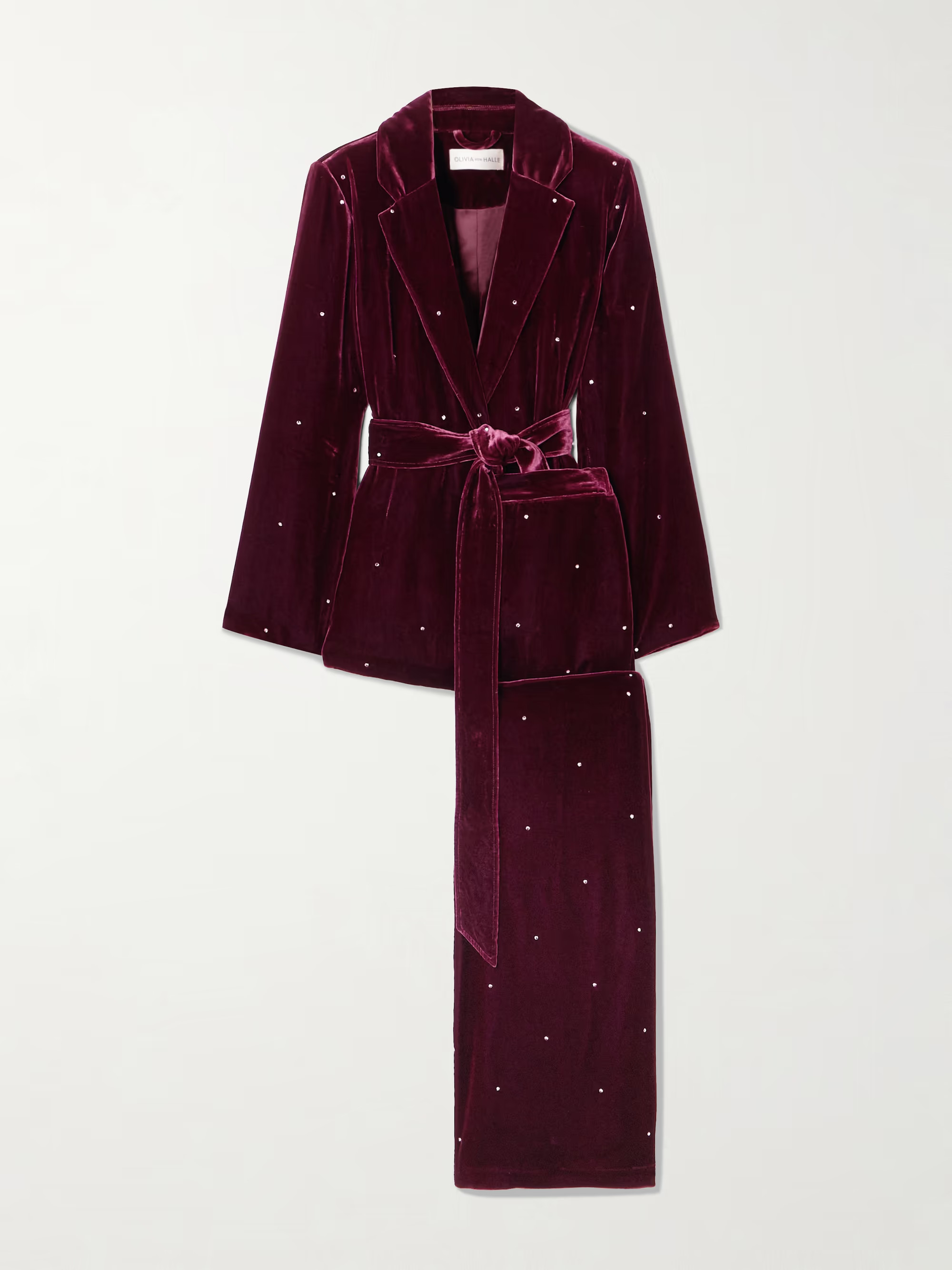 Jagger crystal-embellished velvet pajama set | NET-A-PORTER (US)