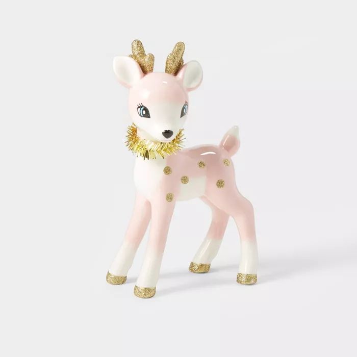 Retro Reindeer Decorative Figurine Pink - Wondershop™ | Target