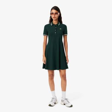 Women's Stretch Polo Collar Skater Dress | Lacoste (US)