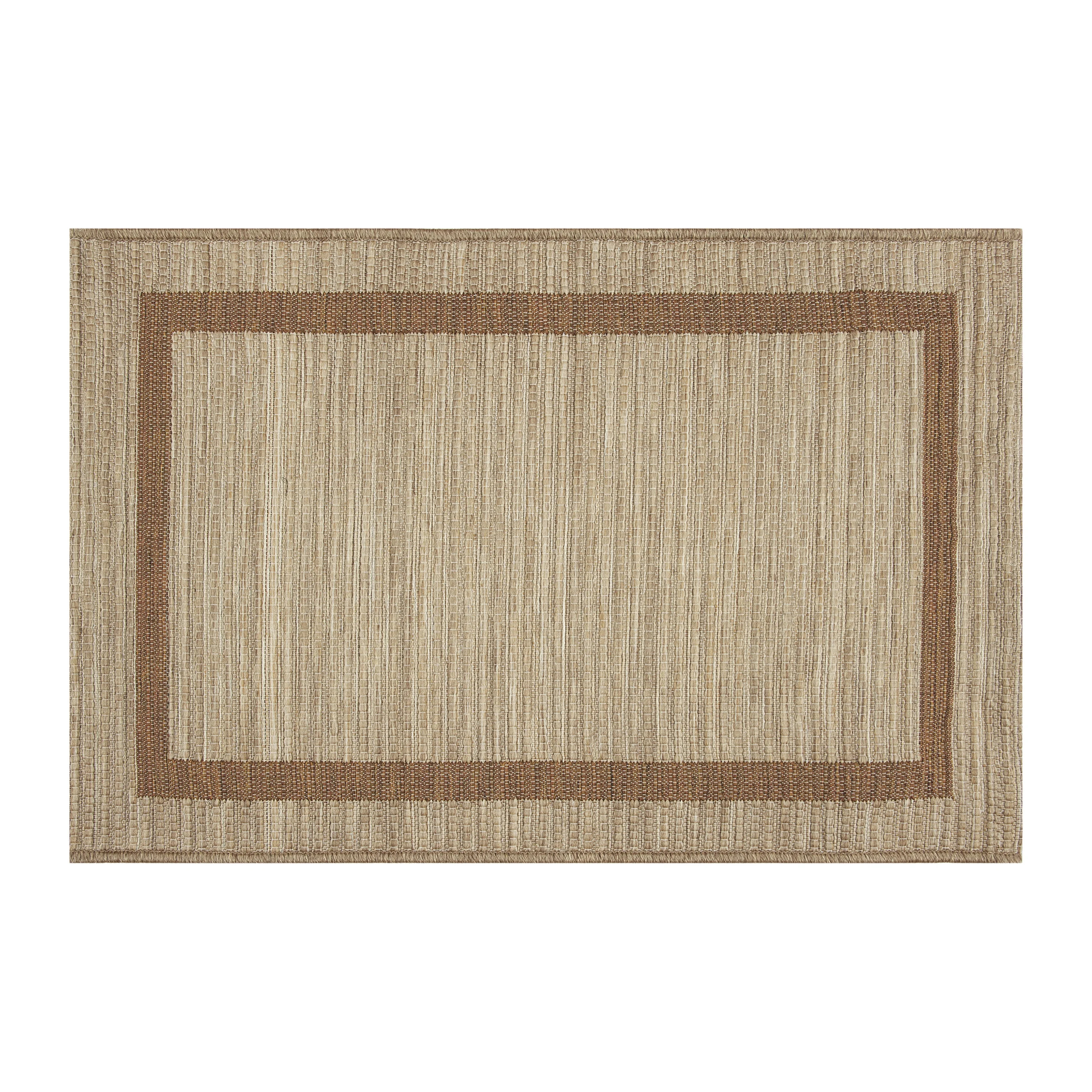 Mainstays 24" x 36" Neutral Border Outdoor Scatter Rug | Walmart (US)