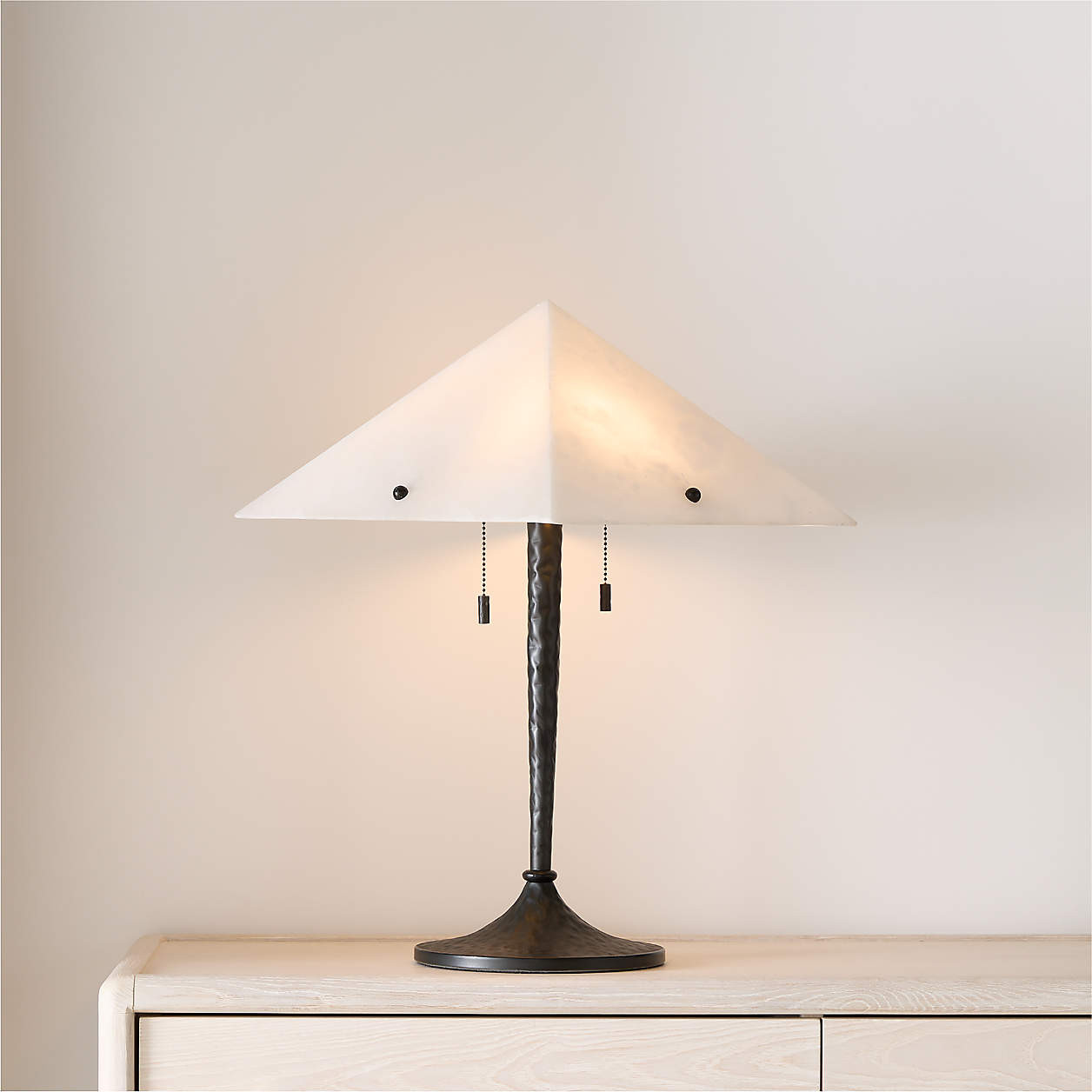 Onirique Metal Table Lamp with Alabaster Shade by Athena Calderone 23.3" + Reviews | Crate & Barr... | Crate & Barrel