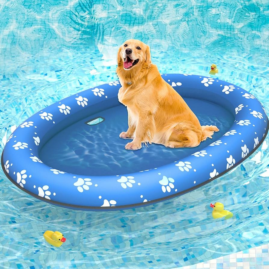 Pet Soft Dog Float Raft - Inflatable Dog Swimming Float for Summer (Paws) | Amazon (US)