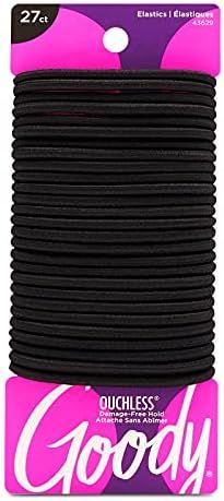 Goody Ouchless Womens Elastic Hair Tie - 27 Count, Black - 4MM for Medium Hair- Hair Accessories ... | Amazon (US)