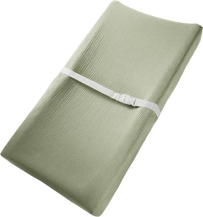 Comfy Cubs Muslin Fitted Changing Pad Cover - Soft, Breathable & Washable 100% Cotton Fitted Shee... | Amazon (US)