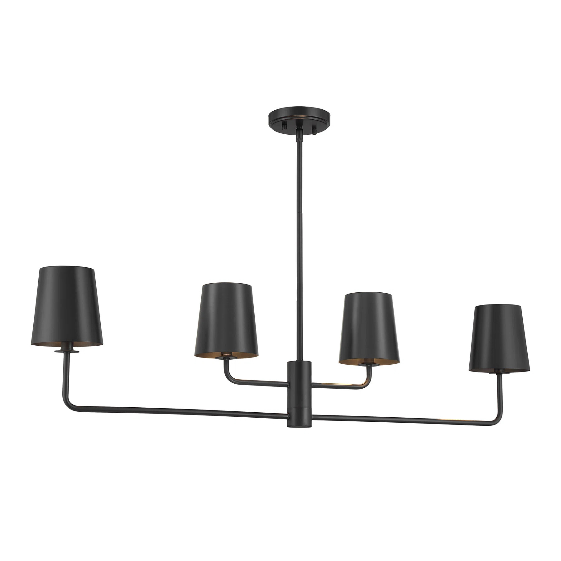 Dipaolo 4-Light Linear Chandelier in Matte Black | Wayfair North America