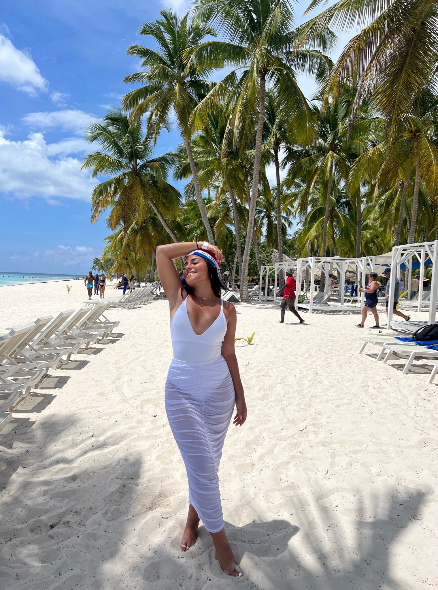 wearing size xs ☁️🤍
one piece swimsuit with beach skirt, beach cover up, vacation outfit, Punta Cana outfits, Shein vacation inspo 

#LTKtravel #LTKswim