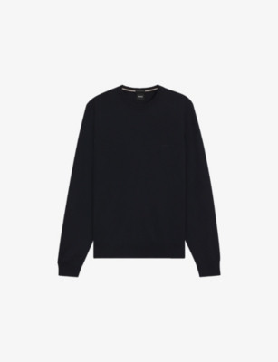 Embroidered-Logo Crewneck Knitted Wool Jumper | Selfridges